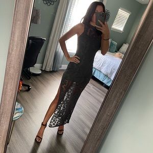 Gorgeous forest green midi dress